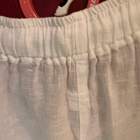 120% Lino Linen Wide Leg Drawstring Pants with Elastic Waist NWOT - Picture 8 of 11